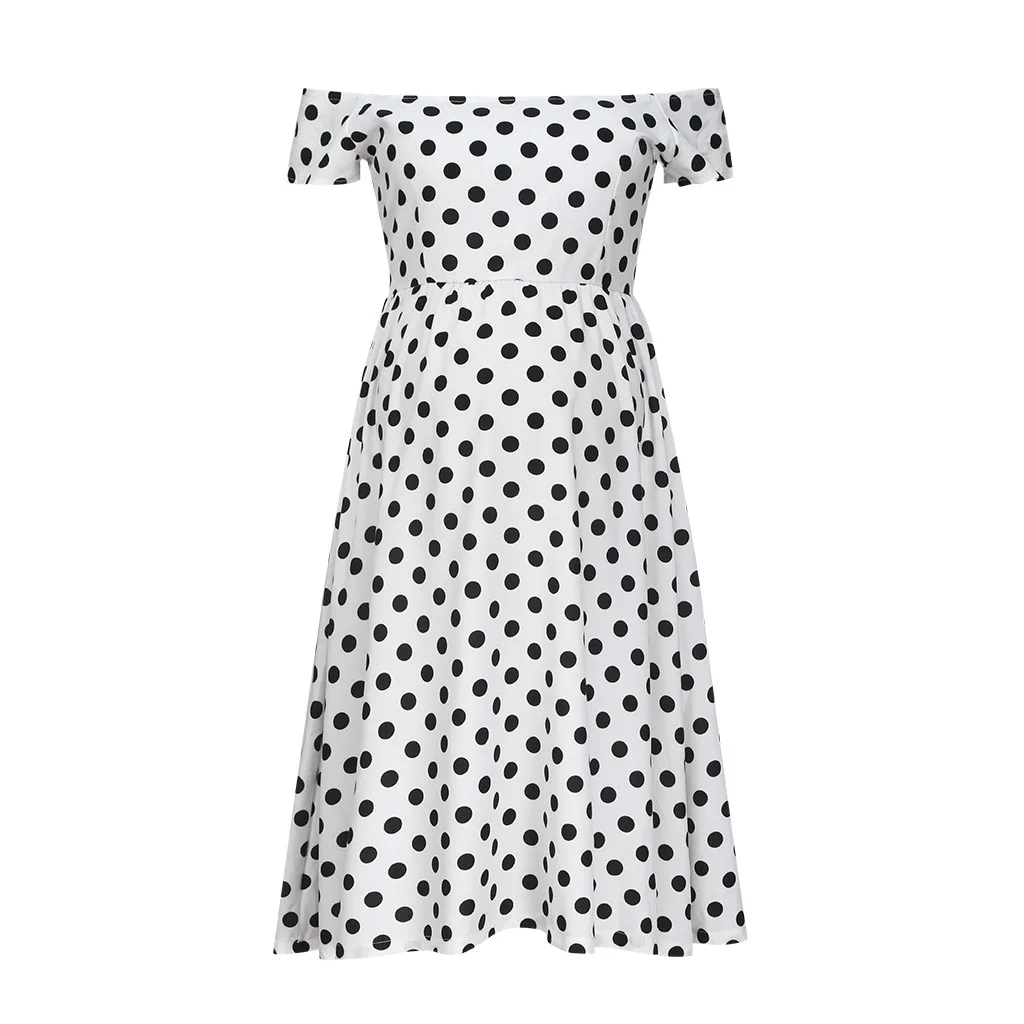 

2020 Summer Dresses For Pregnant Women Off Shoulder Dot Maternity Gown Dresses Vestidos Plus Size White Breastfeeding Dress 2XL