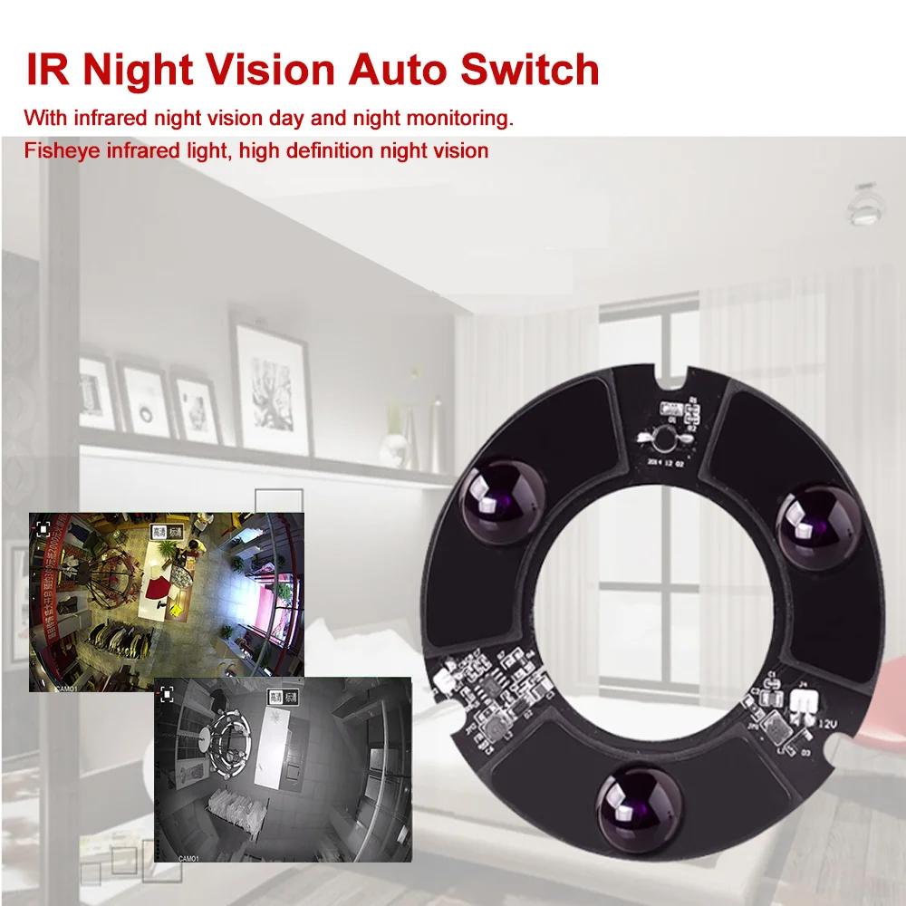 AHD камера видеонаблюдения с углом обзора 360 градусов панорамная рыбий глаз