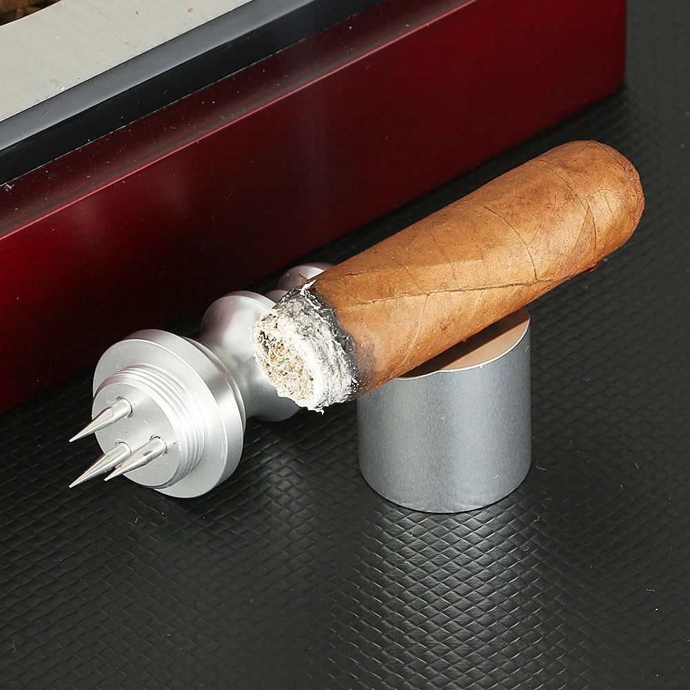 

LUBINSKI Cigar Ashtray Stand New Cigar Rest Home Accessories Metal Stick Hole Drill Draw Tool Cigar Pick Needle Luxury