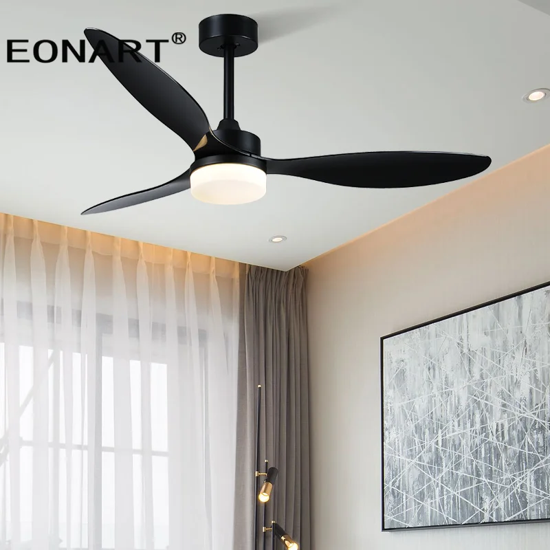 

42 Inch Modern simplicity Decorative Led DC Ceiling Fan Remote Control White Black ABS Ceiling Fans light Ventilador De Techo