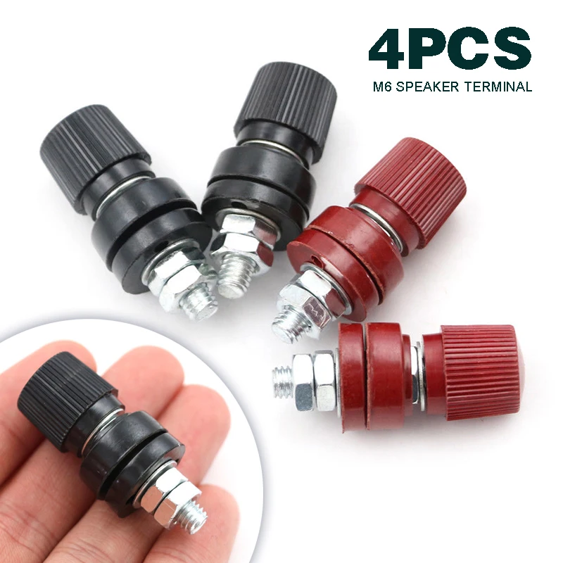 4 шт. медный припой для колонок красный и черный|Аксессуары аудиосистем| |