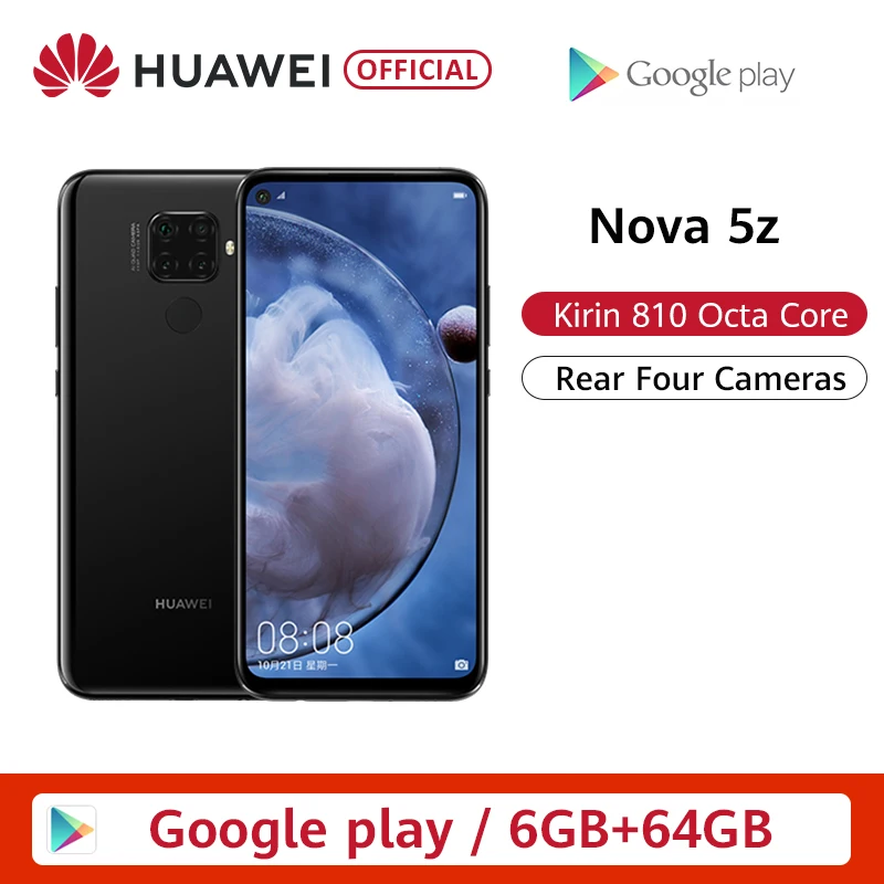 Оригинальный huawei Nova 5z 6GB 64GB 128GB смартфон Nova5z 48MP камера s 32MP фронтальная 6 26