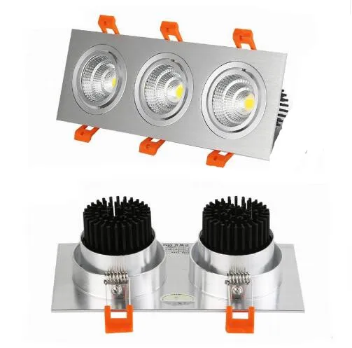 Серебряная новая модель светодиодный светильник с регулируемой яркостью COB 7 Вт 9