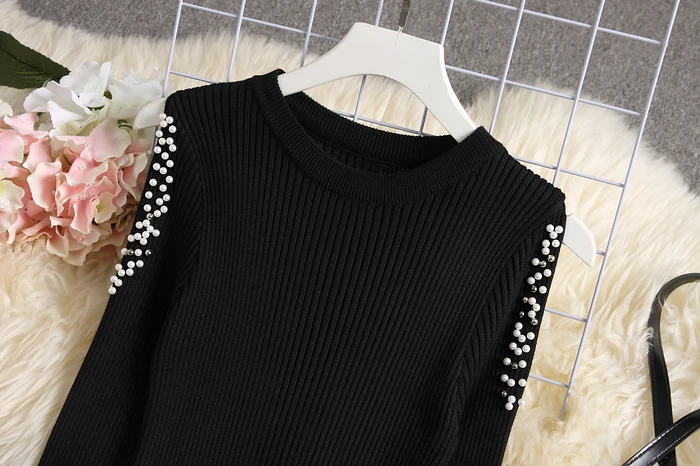ALPHALMODA новое женское ажурное осеннее трикотажное платье с длинными рукавами, облегающее женское элегантное эластичное платье