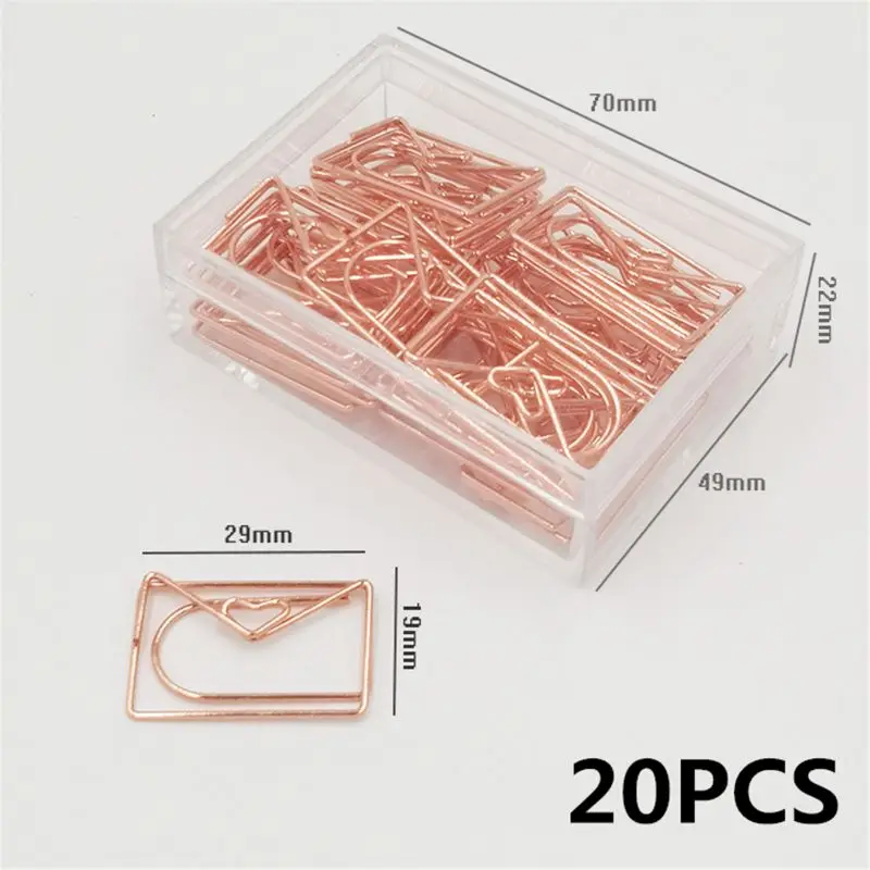 

Rose Gold Love Paper Clip Creative Special-shaped Modeling Clip metal Office