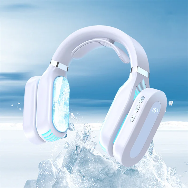 

NEW ZAOXI Electric Fan Neck Lazy Hanging For Xiaomi Type-C Wearable Portable Air Conditioner Leafless Neckband Fan With Warm