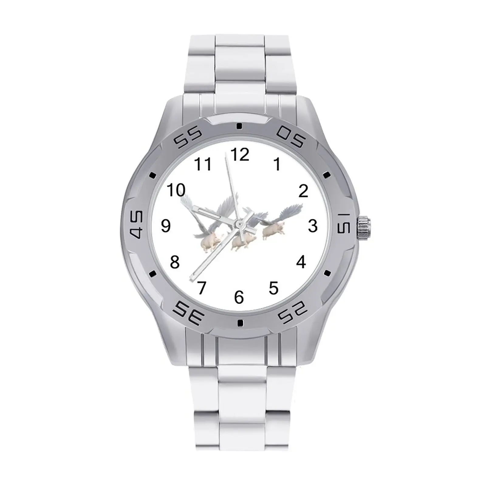 

Pig Quartz Watch High Quality Elastic Wrist Watch Steel Men Sport Design Wristwatch