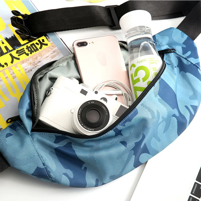 Camouflage Running Belt Bag Military Fan Multifunctional Waterproof Waist Chest Pack Mountaineering Gym Fitness Sports Waistband