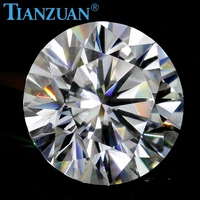 3mm to 12mm df color white round brilliant cut moissanite loose gems stone