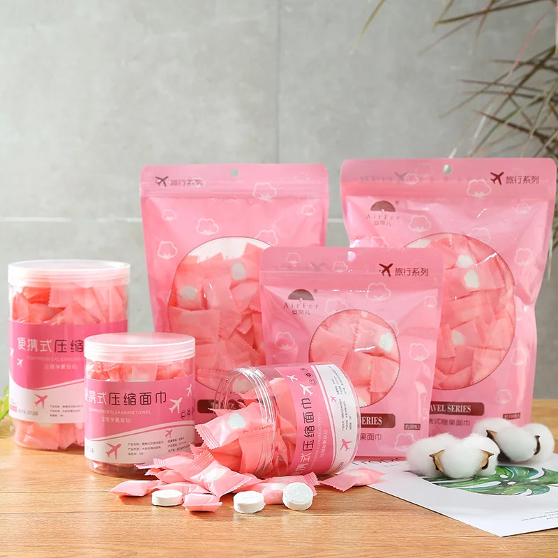 Одноразовое компрессионное полотенце индивидуально упакованное портативное