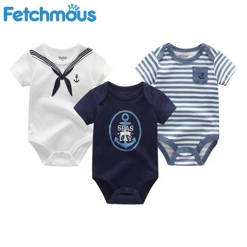 Новорожденные для девочек хлопковая одежда с короткими рукавами и рисунком Боди