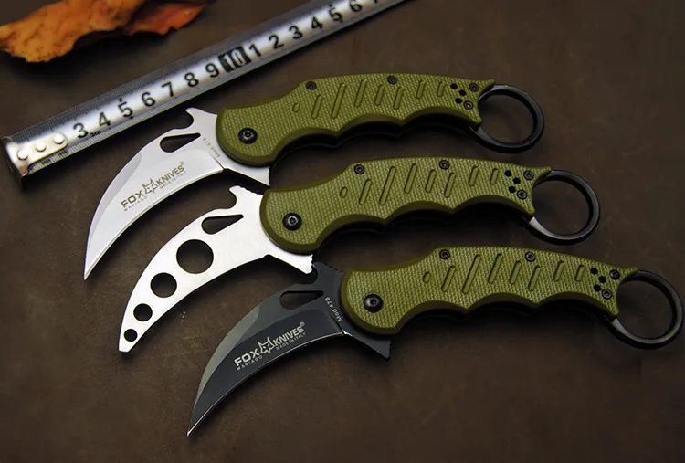 Karambit армейский зеленый коготь нож высокого качества Складной Тактический
