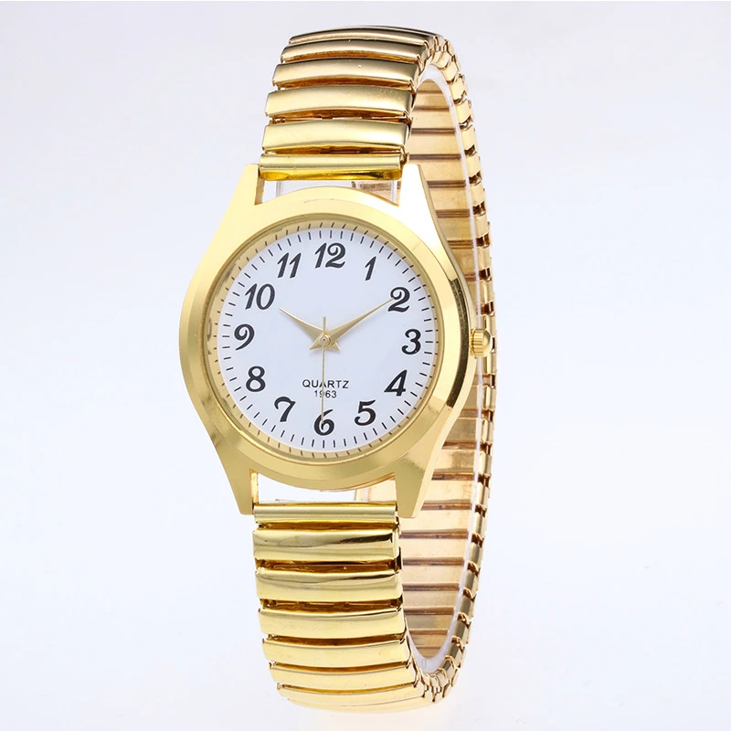 

Mode Vintage Business Frauen Mnner Elastische Gold Splitter Quarzuhr Flut Liebhaber Paar Party Bro Geschenke Armband Uhren