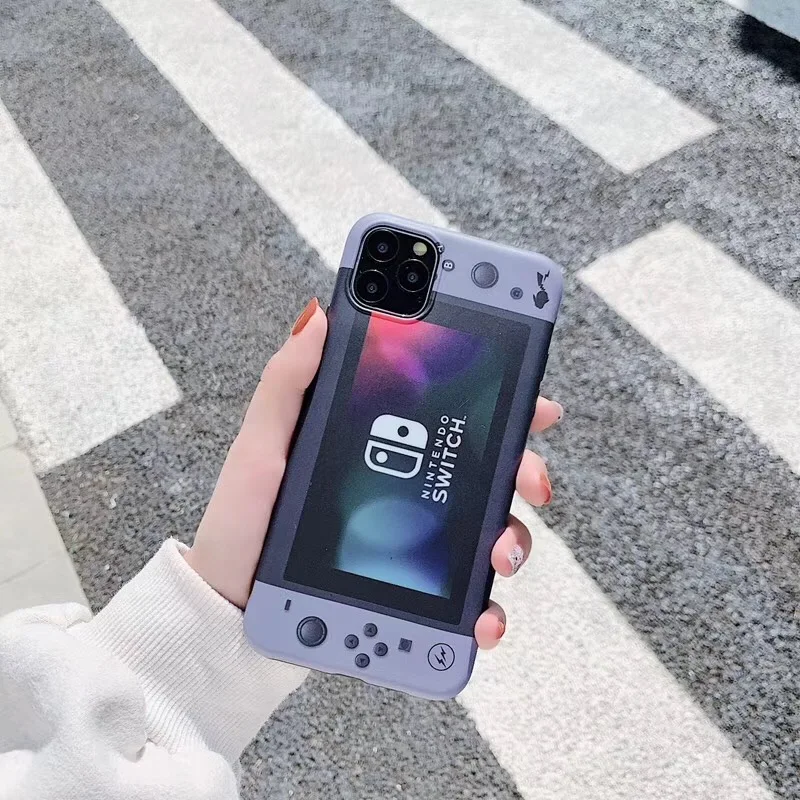 Black Game console SWITCH Remote Control Handle Phone Case For Apple iPhone 11 Pro Max 7 8 6 6s Plus X XS Xr Gamepad IMD Cover | Мобильные
