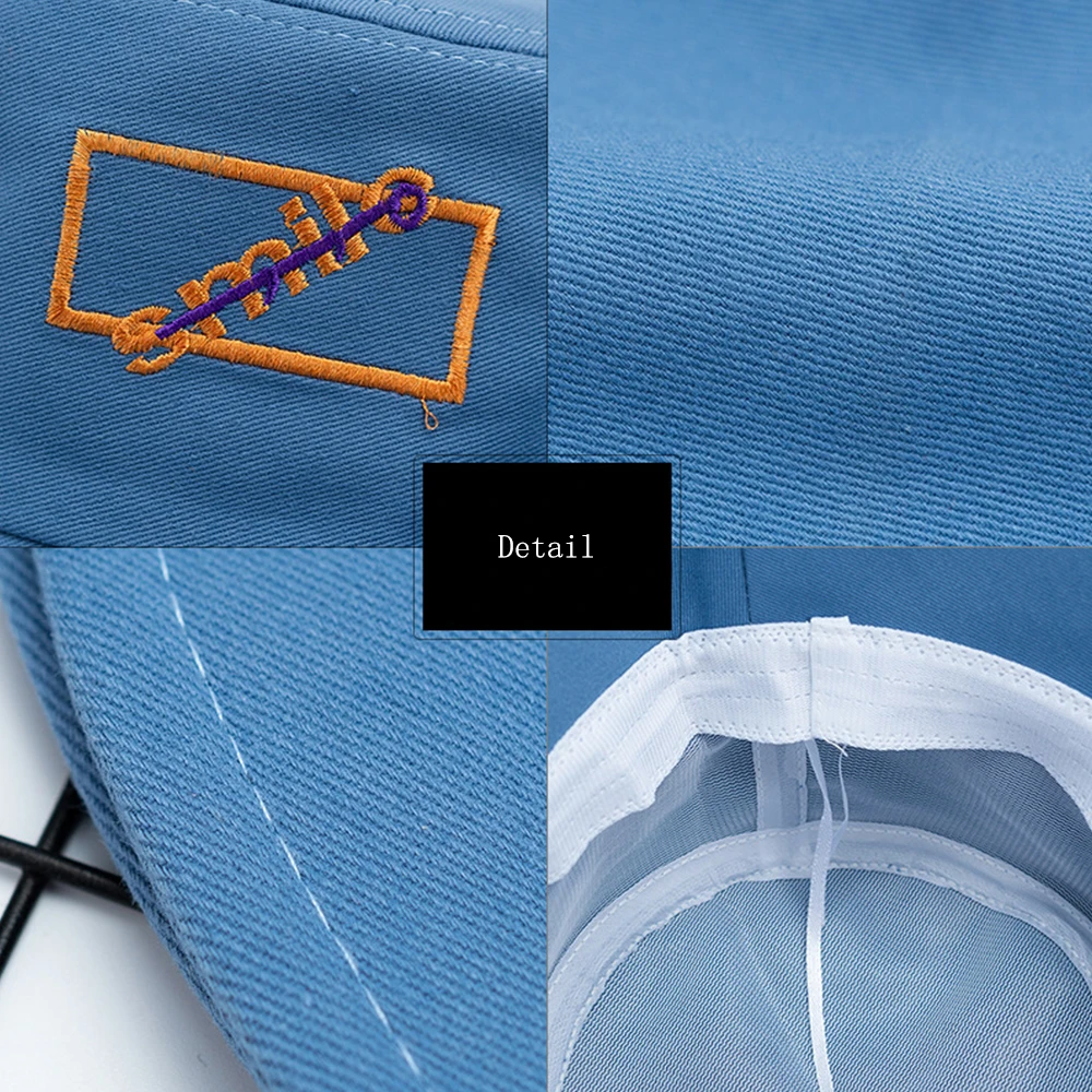 

FS 2021 Blue Pink Short Brim Sun Shade Fashion Bucket Hats For Men Women Summer New Embroidery Fisherman Hat Chapeau Homme