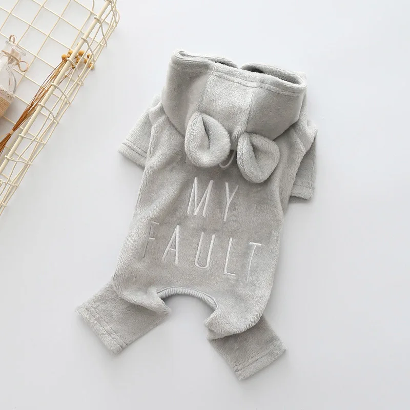 Зимняя одежда для собак мягкие комбинезоны домашних животных костюм щенков