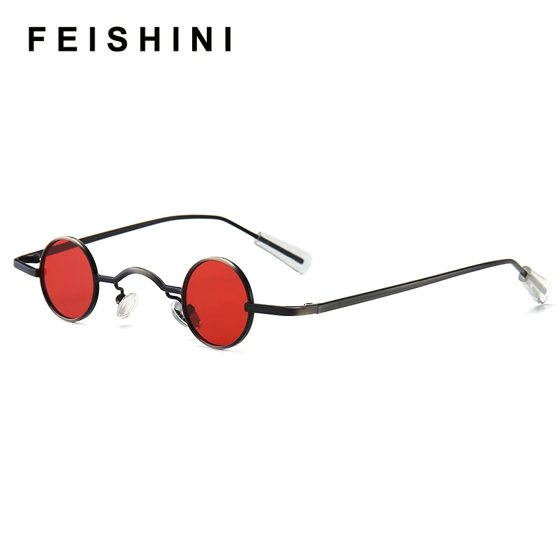 Солнцезащитные очки FEISHINI мужские круглые классические винтажные готические