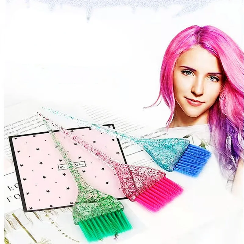 

Soft Fibre Glitter Tint Dye Hair Brush Hairdressing Pro Salon Tools Bleach Comb Salon Accessories for Hair Coloring brush