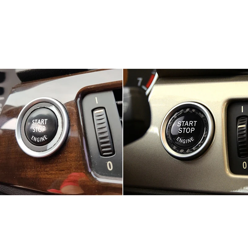 Для bmw e90 e92 e93 углеродное волокно автомобильный двигатель старт стоп кольцо M