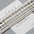 Бусины-разделители WLYeeS из натурального матового серебра, гематита, Круглые, для самостоятельного изготовления ювелирных изделий, 2, 3, 4, 6, 8, 10 мм