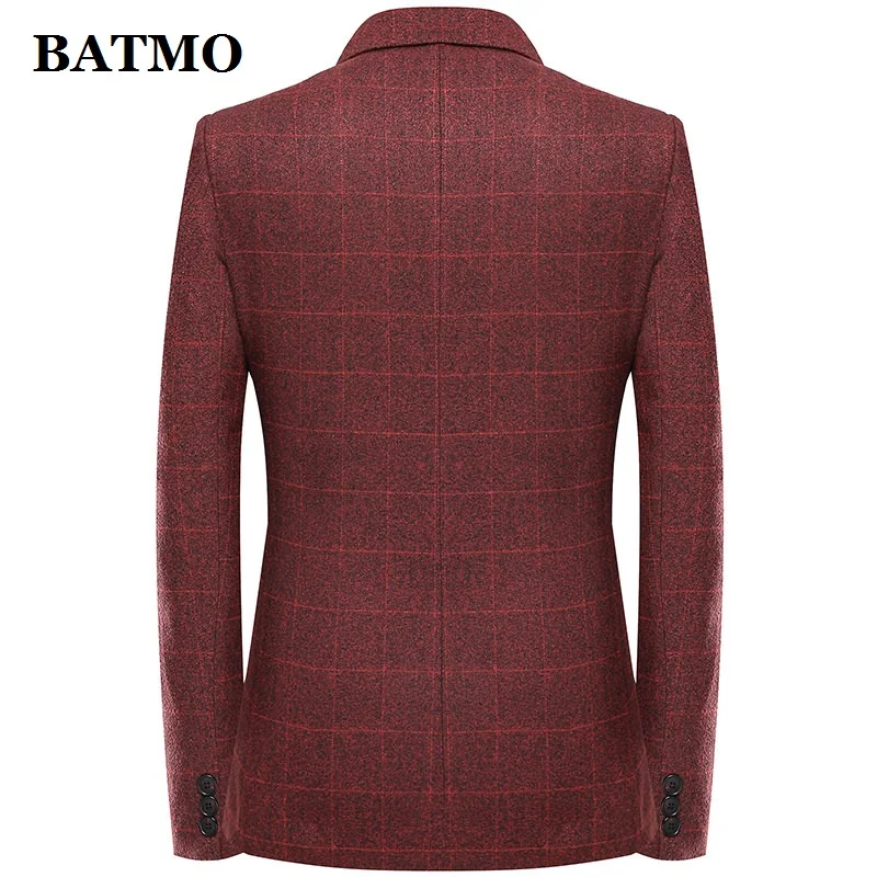 BATMO 2019 new arrival high quality casual plaid blazer men men's jackets plus-size M-4XL 7019 | Мужская одежда