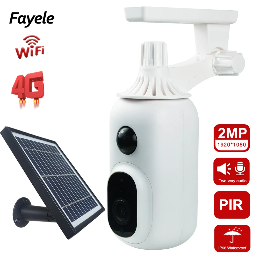 

IP-камера с солнечной панелью, Wi-Fi, 4G, SIM-карта, 1080P, 3 Вт