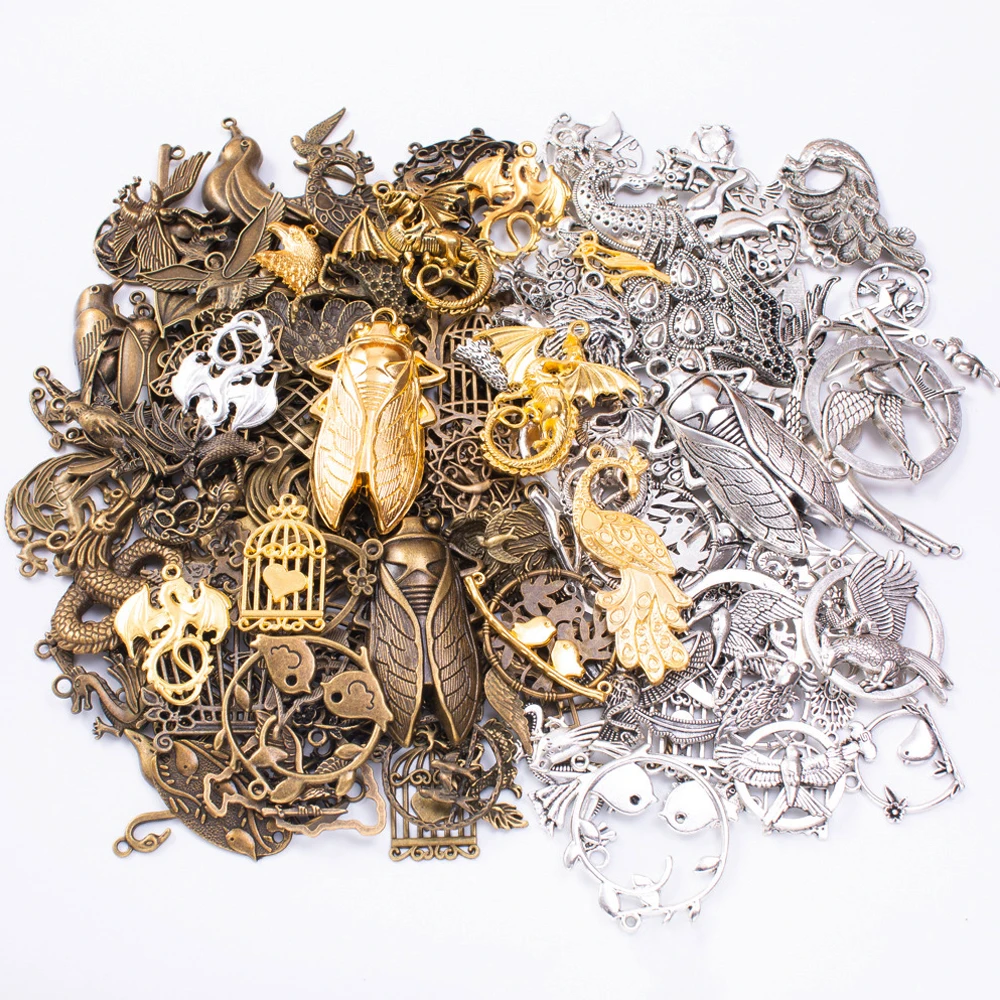 50 г 100 Смешанные летающие животные насекомые бабочка металлические подвески