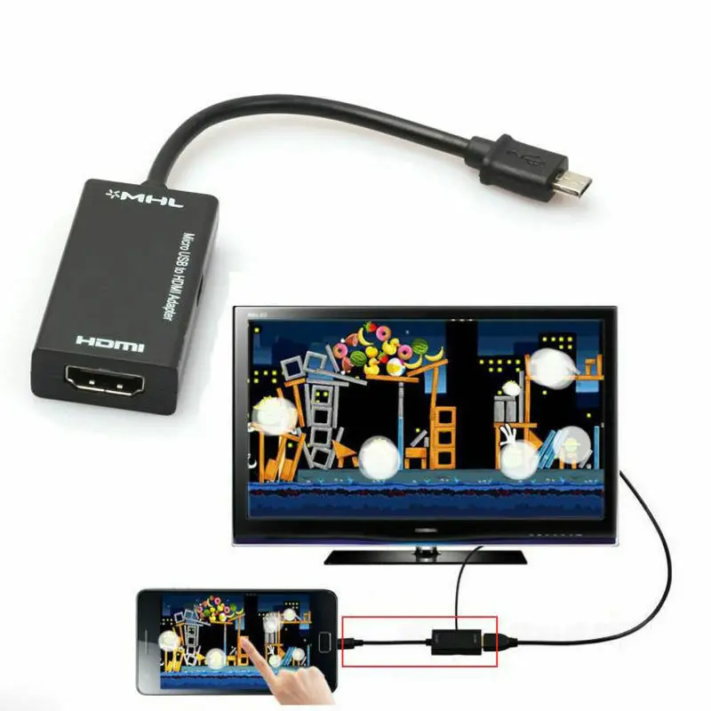PYMH 17 см Mini Micro USB 2 0 MHL к HDMI 1080P TV адаптер кабель для Samsung Galaxy US|KVM-переключатели| |