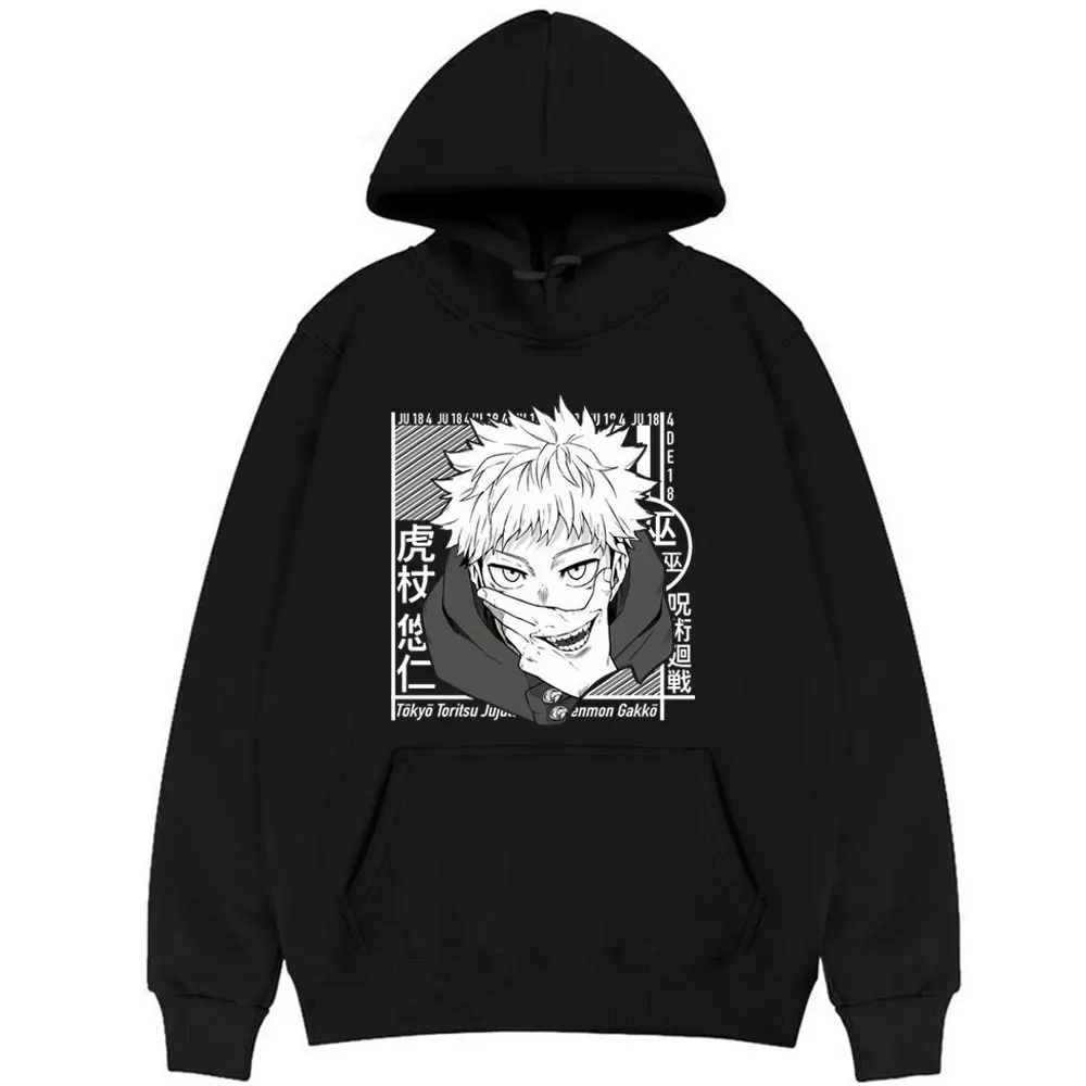 

Japan Manga Jujutsu Kaisen Hoodie Itadori Yuji Pattern Print Hoodies Harajuku Sweatshirt Men Women Casual Fashion Hooded Coat