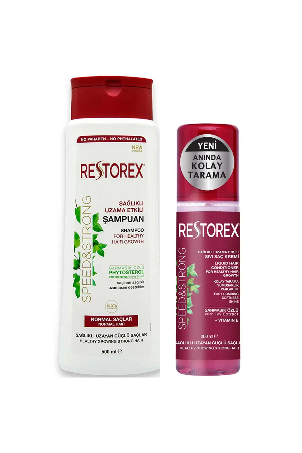 Restorex Healthy Elongation Shampoo Normal Hair 500 ml & Restorex Liquid Hair Conditioner 200 Ml