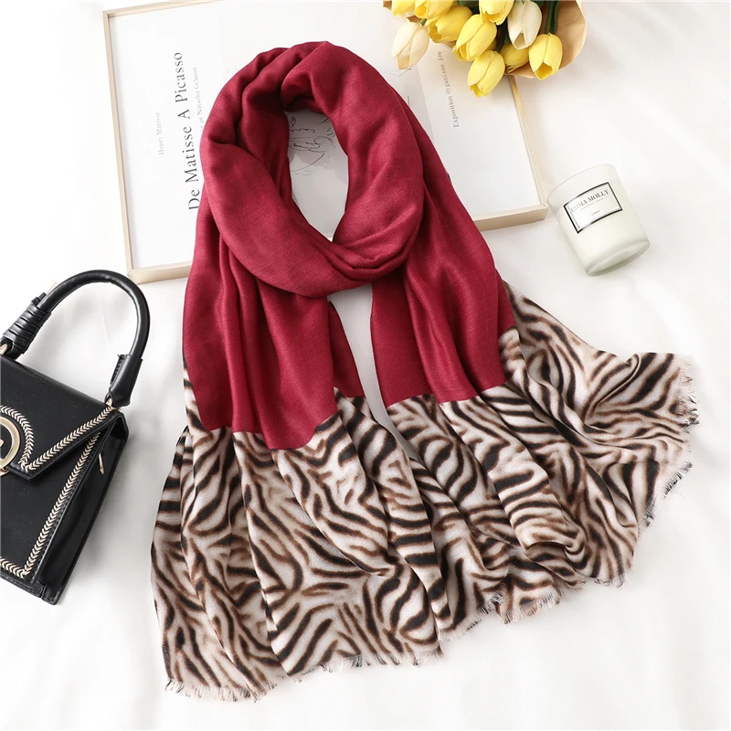 2022 женские шали дизайнерский принт Зебра в полоску Женский хлопковый шарф хиджаб