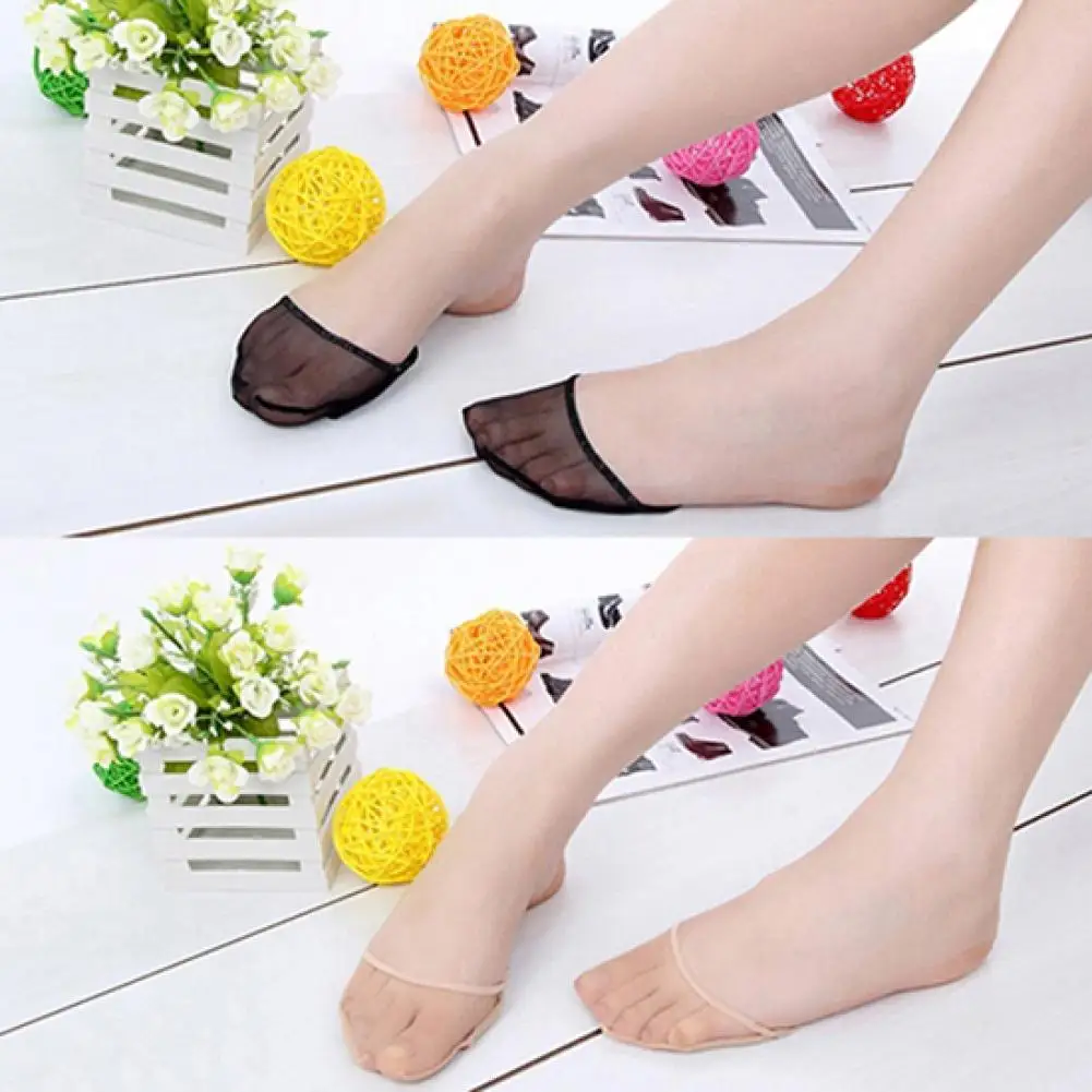 

1Pair High Heels Cushions Anti-slip Silicone Dotted Invisible Forefoot Insoles