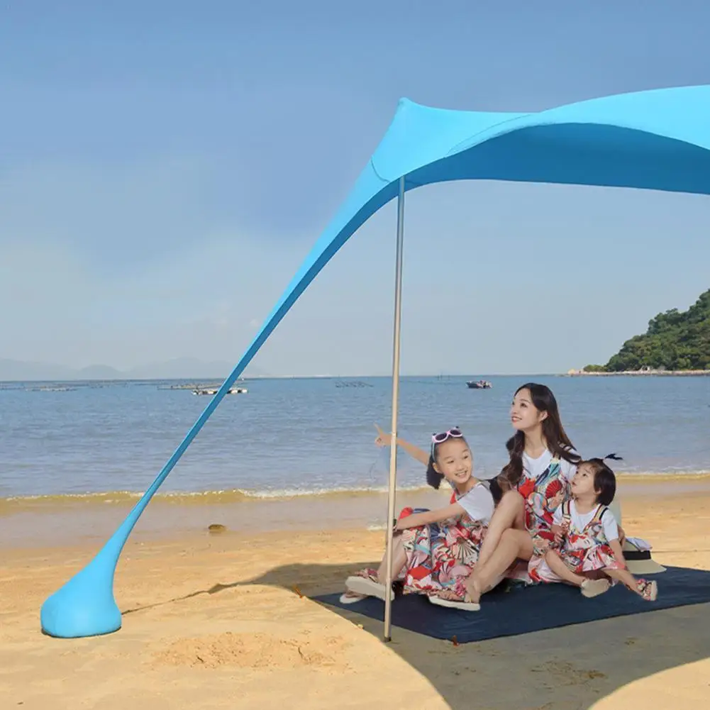 

Family Beach Sunshade Lightweight Sun Shade Tent With Sandbag Anchors UV Large Portable Canopy Drop shipping