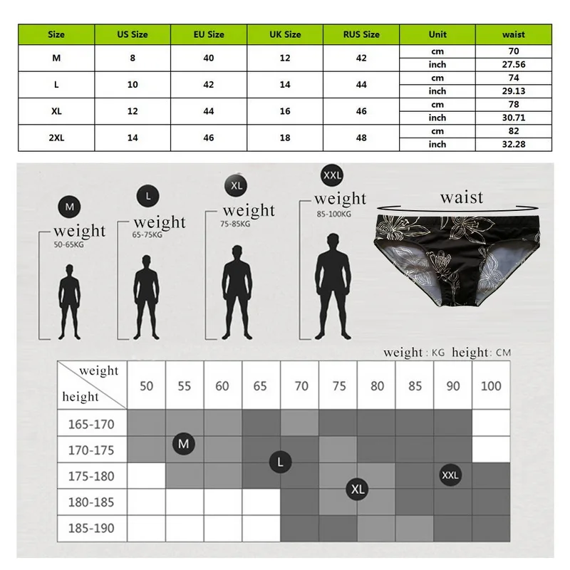 Купальные плавки цветочный Гей Мужской купальный костюм бикини сексуальная
