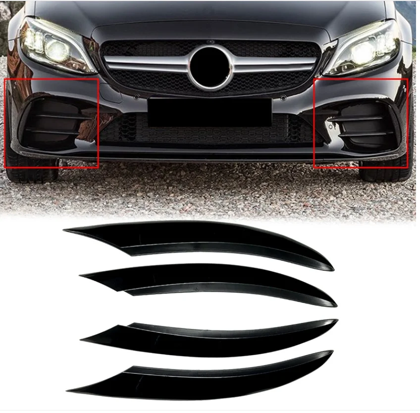 

for Mercedes Benz C Class W205 C180L C260 C300 2019-2021 Air Intake Grille Strips Trim Car Accessories 4Pcs