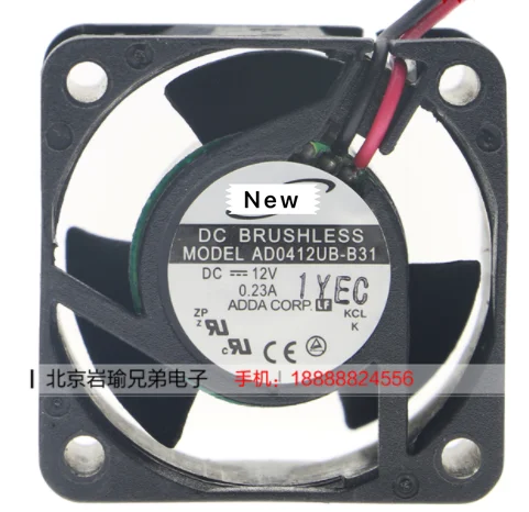 Для ADDA AD0412UB B31 DC 12V 0.23A 2 проводной 40x40x28 мм Сервер вентилятор охлаждения|Пульты ДУ| |