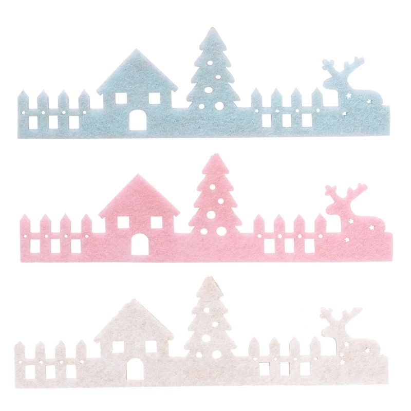 

3pcs 3D Christmas Decoration Foam Fence Shopping Mall Wall Sticker Window Ice Strip Fireplace Kindergarten Accessories