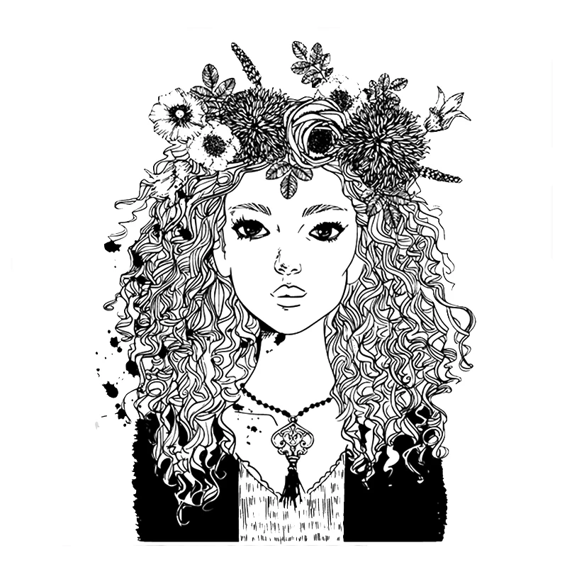 

Long Hair Girl Clear Stamps For DIY Scrapbooking Card Making Silicone Stamps Fun Decoration Supplies