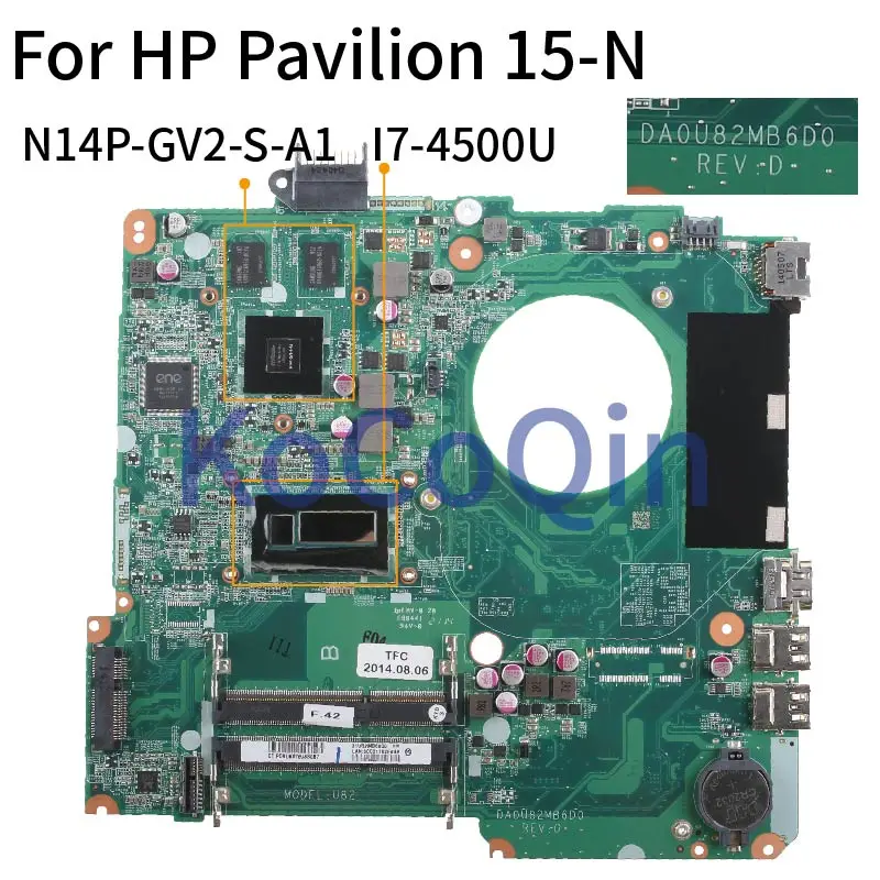 

Материнская плата для ноутбука HP Pavilion 15-N 15-N005TX 15'6 GT740M материнская плата для ноутбука DA0U82MB6D0 DA0U83MB6E0 SR16Z