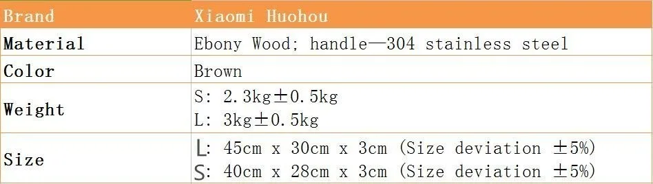 Huohou разделочный блок для мяса, фруктов, овощей, бар, кухонные инструменты, черное дерево, толстая разделочная доска S L от xiaomi Youpin