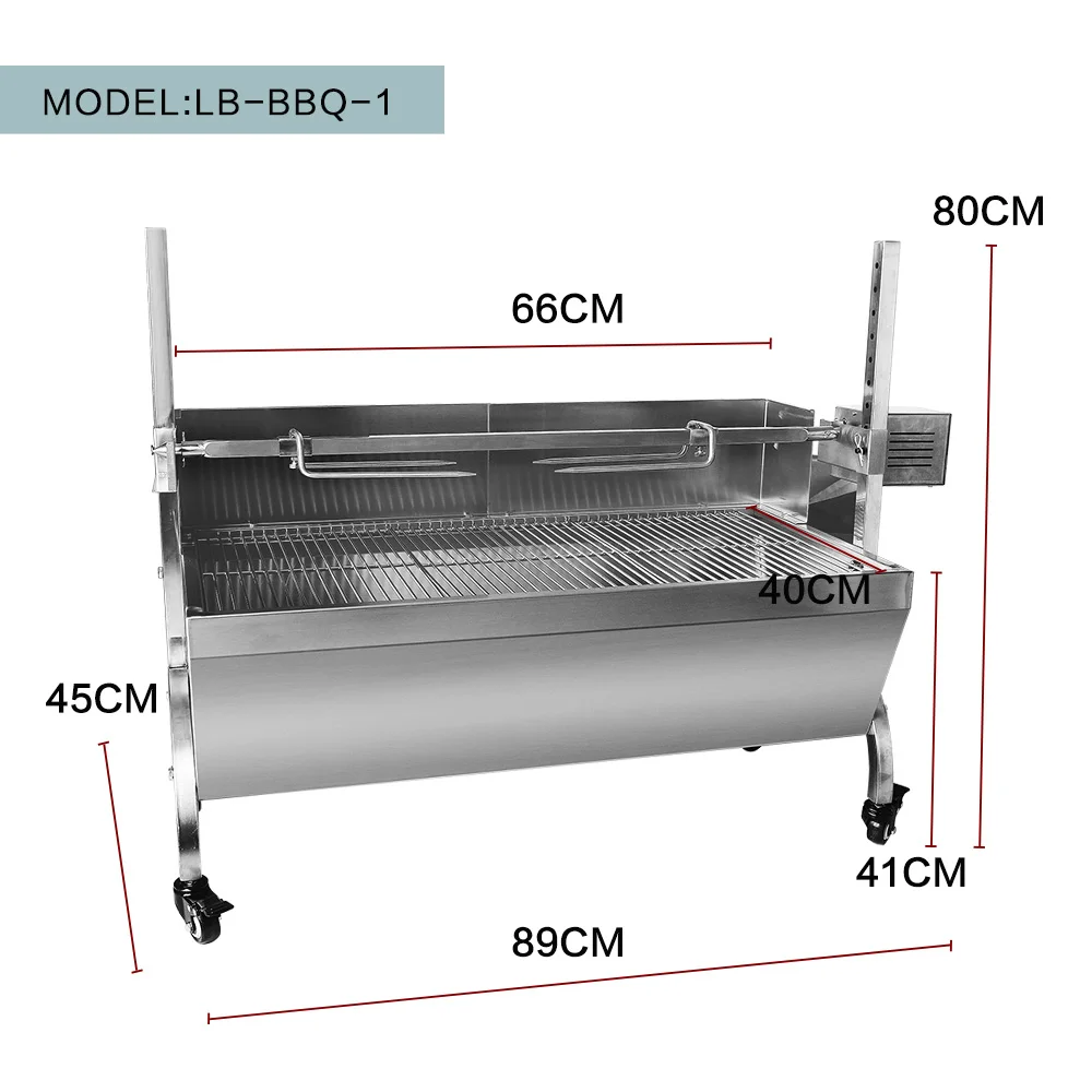 LB-BBQ-1 GZZT гриль для барбекю из нержавеющей стали, Электрический гриль для барбекю, гриль для гриля, бытовой коммерческий гриль на древесном угле, Электрический автоматический гриль - Цвет: LB-BBQ-1