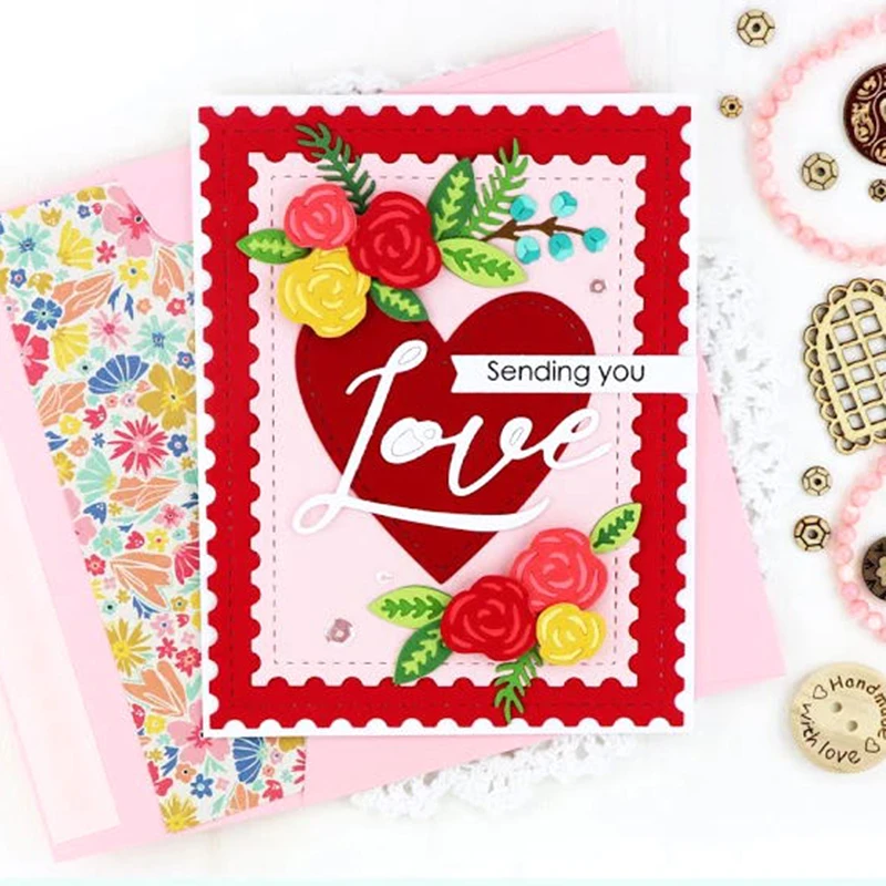 Набор для украшения конвертов металлические пресс формы сделай сам скрапбукинг