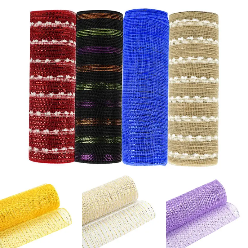 

26cm*10 Yards Christmas Decoration Mesh, Flower Packing Net, Bow Gauze Net Party DIY Decorations Holiday Festival Supplies