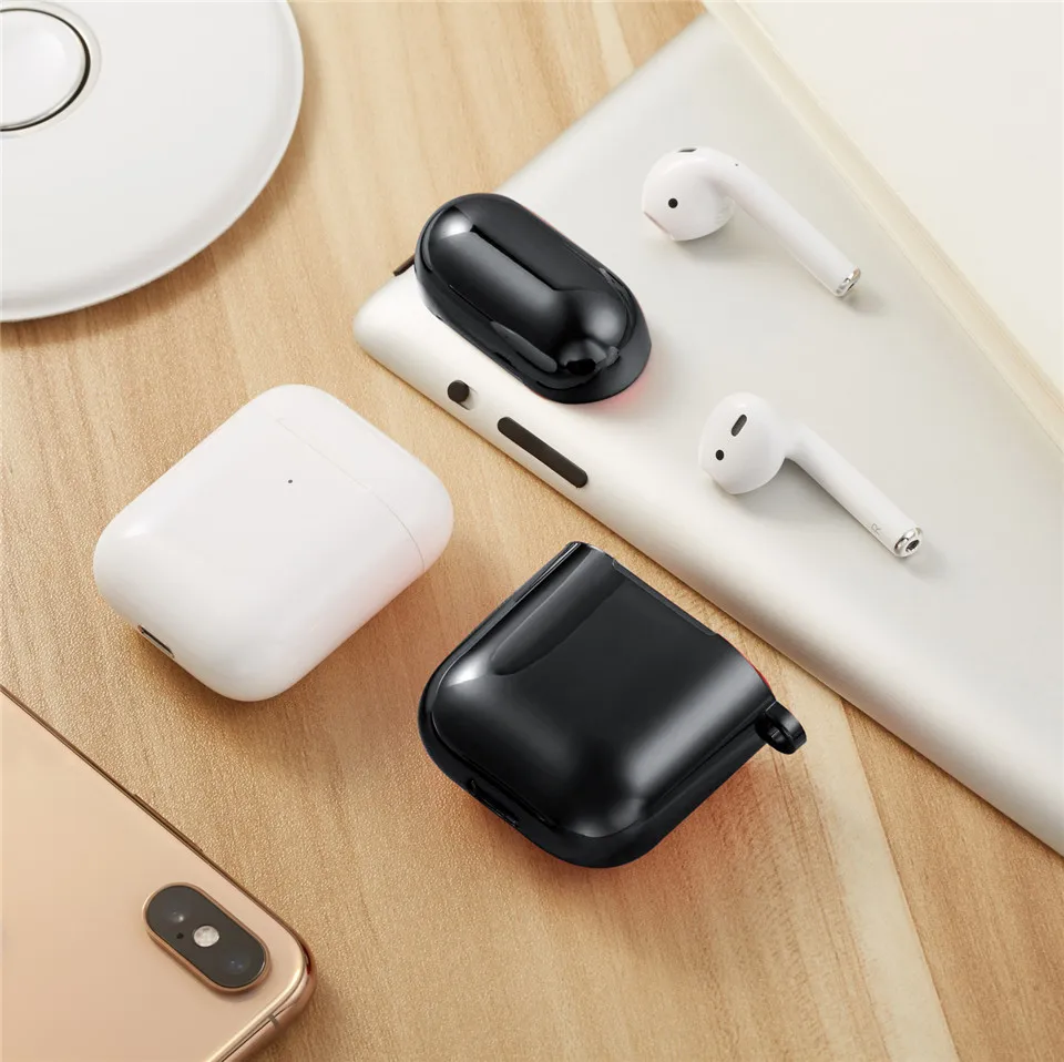 Гальванический защитный чехол для Airpods Жесткий Корпус для наушников оболочка для Apple Airpods 1 2 гальванический защитный чехол