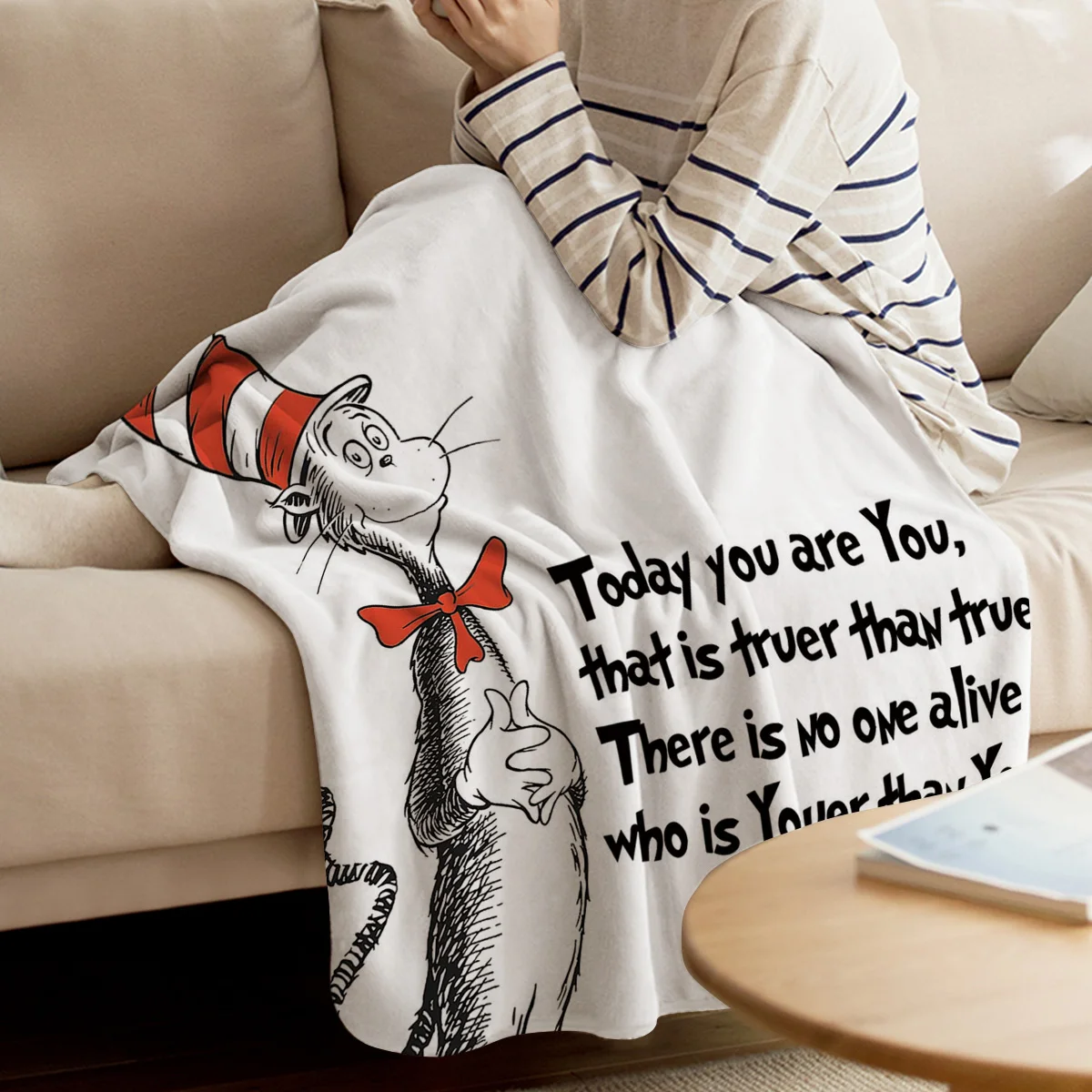 Sox Cat носить высокий головной убор нарисованный вручную Dr. Seuss напечатанный сон