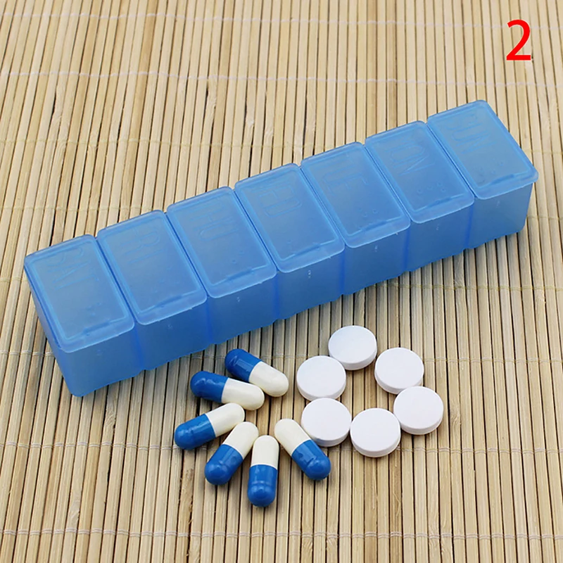 

Travel Pill Box Plastic Pill Case Weekly Medicine Storage Organizer Container Drug Tablet Dispenser Independent Lattice Holder