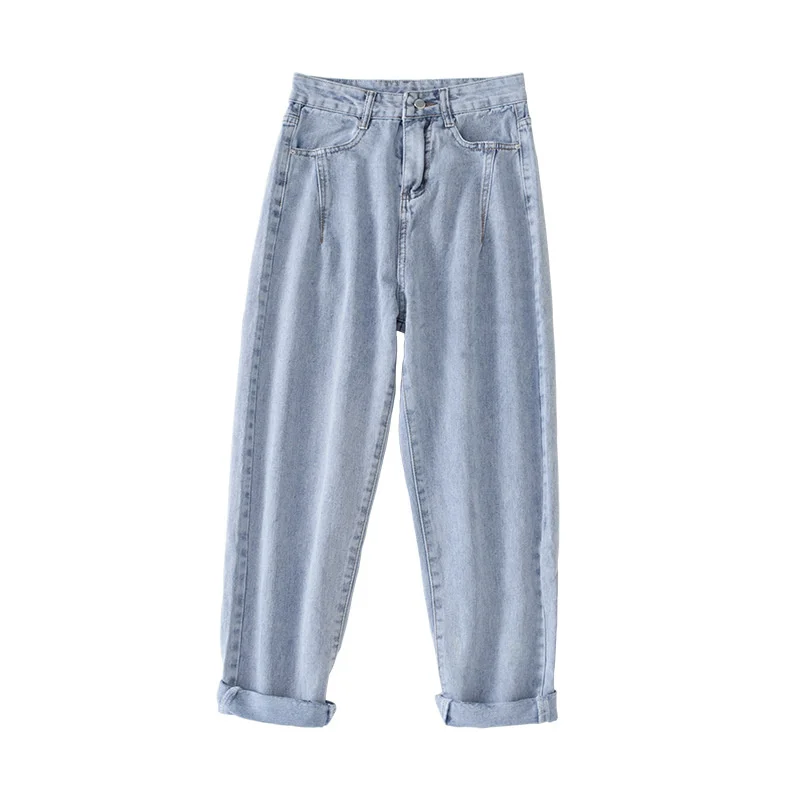 

Women Tall Loss Jeans All-Match Korean Style Age Reduction Width Denim Leg Broek