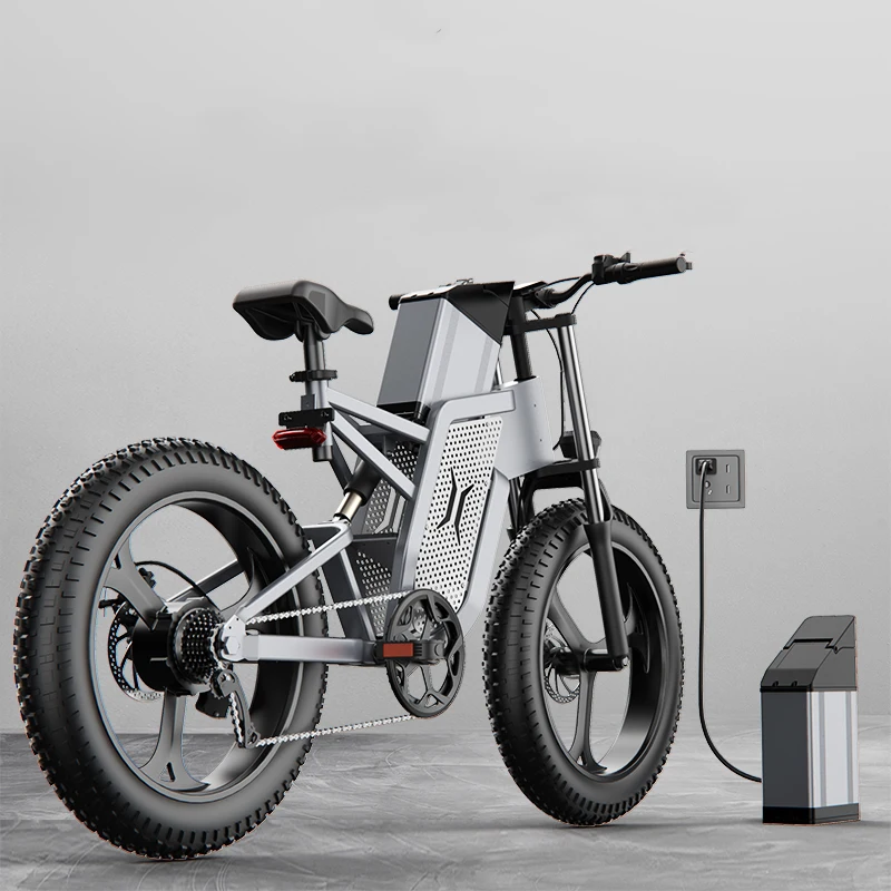 Электрический электровелосипед для езды по бездорожью 20-дюймовый Снежный