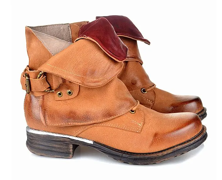 

Prova Perfetto New Fashion Women Martin Boots Retro Flat Bottomed Female Knight Short Ankle Boots Punk Style Gladiator Boots