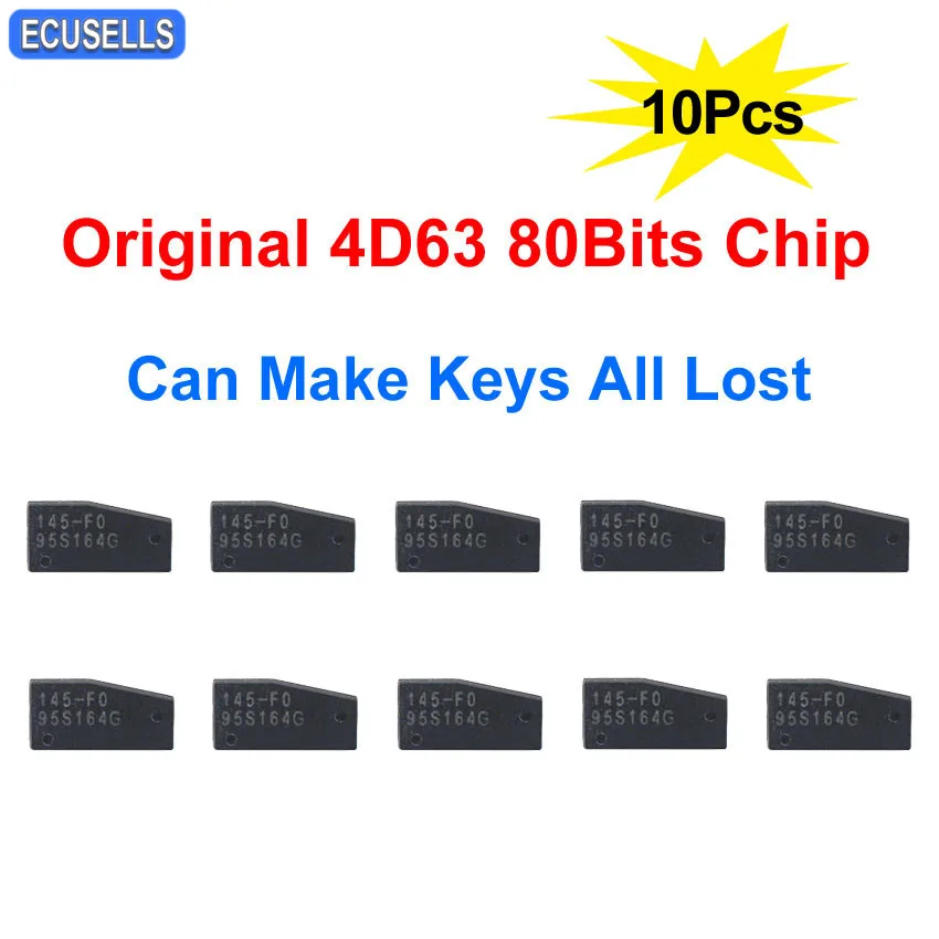 10 шт./лот чип для автомобильных ключей оригинальный высококачественный 4D63 80 бит